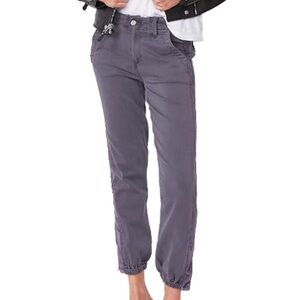 Mayslie Jogger in Vintage Pearl Grey With Velvet